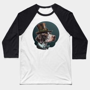 German shorthaired pointer with top hat Baseball T-Shirt